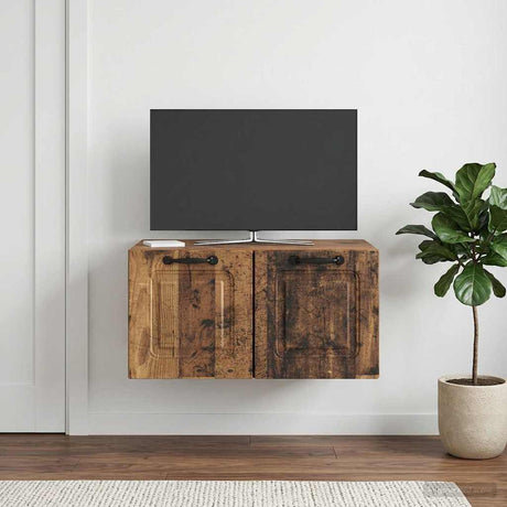 Vidaxl wandbeugel tv-kast oud hout 59,5 x 41 x 30 cm bewerkt hout
