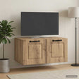 Vidaxl wandbeugel tv-kast 59,5 x 41 x 30 cm artisanaal eiken