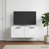 Vidaxl wandbeugel tv-kast wit 78,5 x 41 x 30 cm bewerkt hout