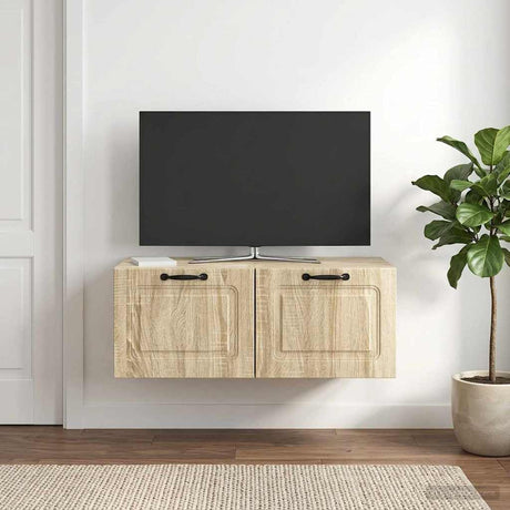 Vidaxl wandbeugel tv-kast sonoma eiken 78,5 x 41 x 30 cm bewerkt hout