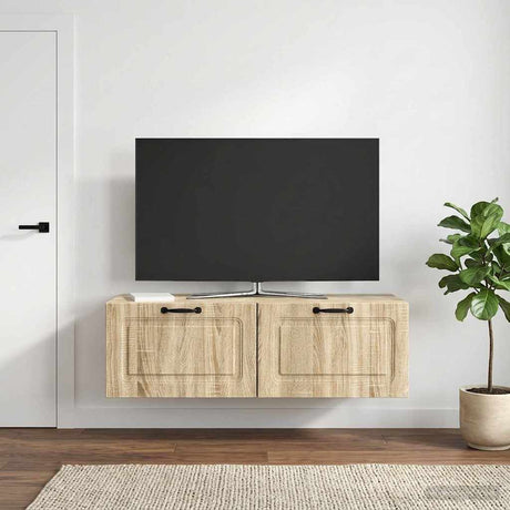Vidaxl wandbeugel tv-kast sonoma eiken 98 x 41 x 30 cm bewerkt hout