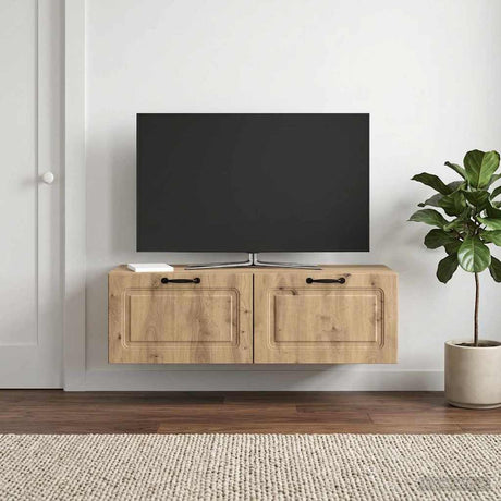 Vidaxl wandbeugel tv-kast 98 x 41 x 30 cm artisanaal eiken