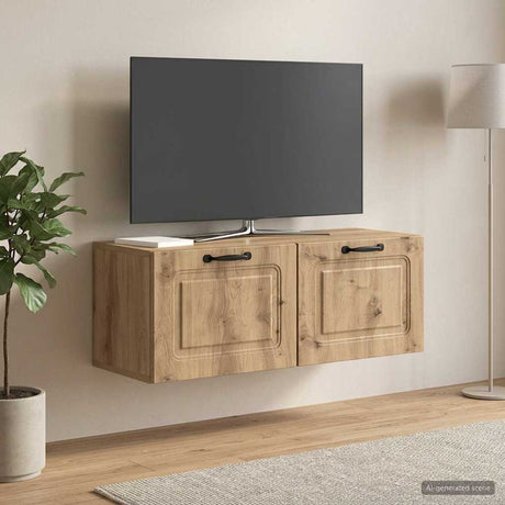 Vidaxl wandbeugel tv-kast 78,5 x 31 x 30 cm artisanaal eiken