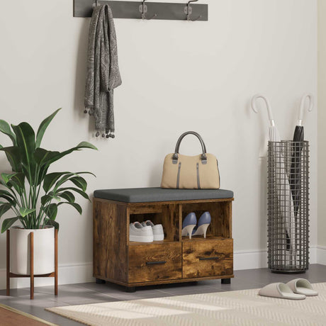 Vidaxl halbank gerookte eik 60 x 38 x 46 cm