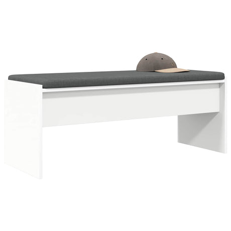 Vidaxl halbank met kussen wit 103 x 38 x 40 cm