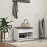 Vidaxl halbank wit 63 x 38 x 45 cm geïndustrialiseerd hout en stof