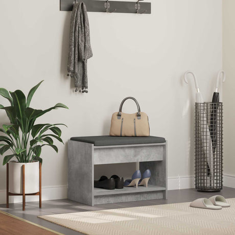 Vidaxl halbank beton grijs 63 x 38 x 45 cm