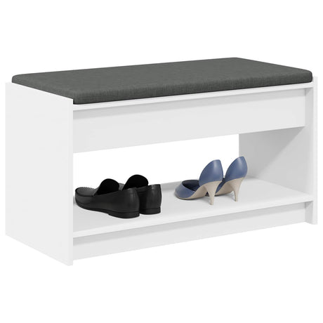 Vidaxl halbank wit 83 x 38 x 45 cm geïndustrialiseerd hout en stof