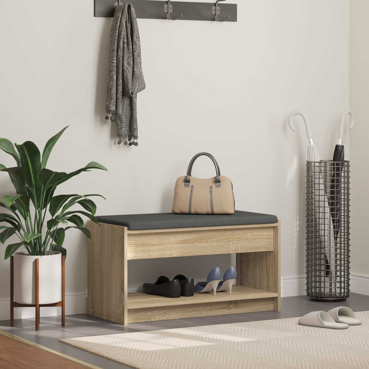 Vidaxl halbank sonoma eiken 83 x 38 x 45 cm