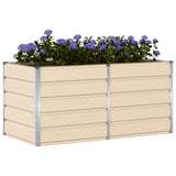 Vidaxl plantenbak ivoor 160 x 80 x 75 cm staal