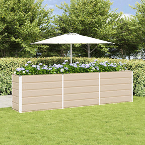 Vidaxl plantenbak ivoor 290 x 50 x 75 cm gegalvaniseerd staal