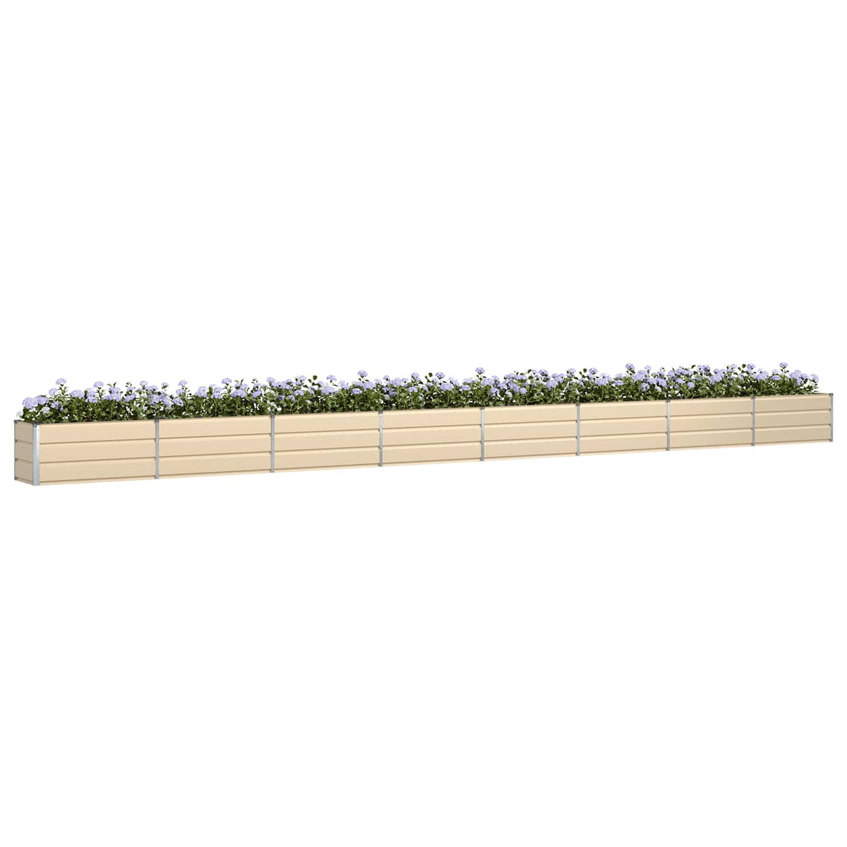 Vidaxl plantenbak ivoor 770 x 50 x 45 cm gegalvaniseerd staal