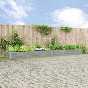 Vidaxl plantenbak lichtgrijs 580 x 100 x 45 cm gegalvaniseerd staal