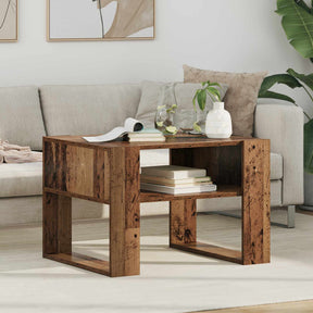 Vidaxl salontafel oudhout 66 x 53 x 45 cm bewerkt hout