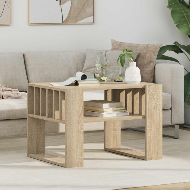 Vidaxl salontafel sonoma eiken 66 x 49,5 x 45 cm bewerkt hout