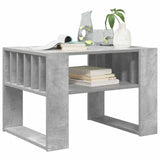 Vidaxl salontafel beton grijs 66 x 49,5 x 45 cm bewerkt hout