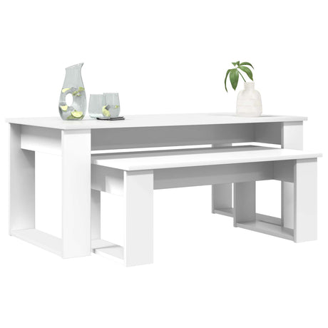 Vidaxl koffietafel set 2 st wit 100 x 50 x 42 cm bewerkt hout