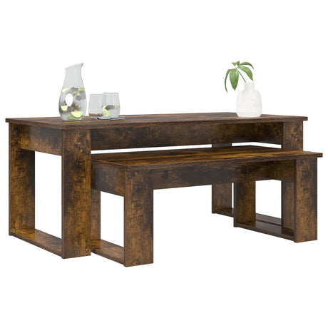 Vidaxl koffietafel set 2 st gerookt eiken 100 x 50 x 42 cm