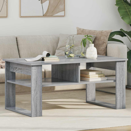 Vidaxl salontafel grijs sonoma 96 x 54 x 44 cm bewerkt hout