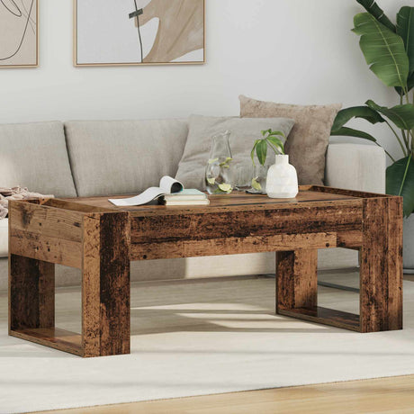 Vidaxl salontafel oudhout 110 x 50 x 41 cm bewerkt hout