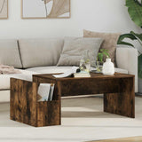 Vidaxl salontafel gerookt eiken 90 x 45 x 35 cm bewerkt hout