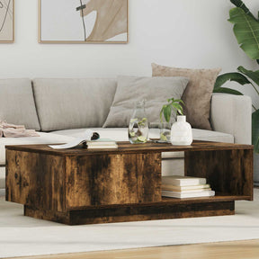 Vidaxl salontafel gerookt eiken 95 x 55 x 31 cm bewerkt hout