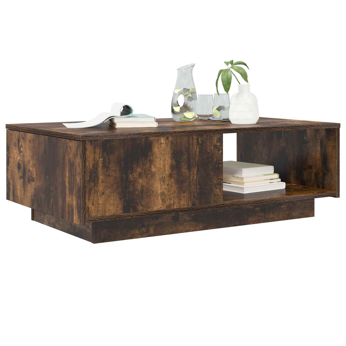 Vidaxl salontafel gerookt eiken 95 x 55 x 31 cm bewerkt hout
