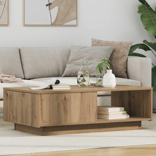 Vidaxl salontafel artisan eiken 95 x 55 x 31 cm bewerkt hout