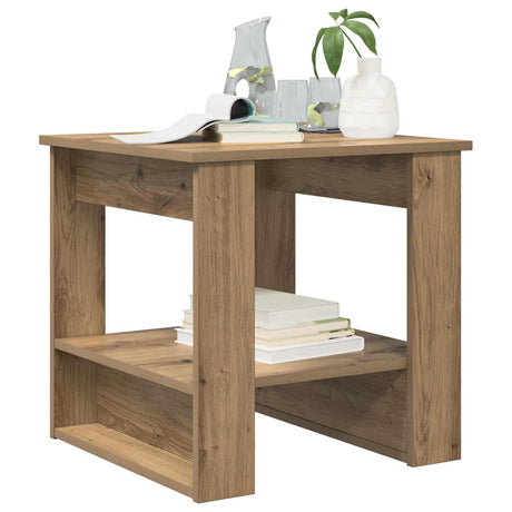 Vidaxl salontafel artisan eiken 51 x 50 x 50 cm bewerkt hout