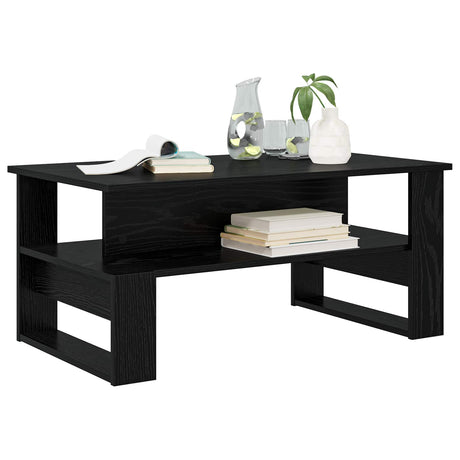 Vidaxl salontafel zwart eiken 90 x 50 x 40 cm bewerkt hout