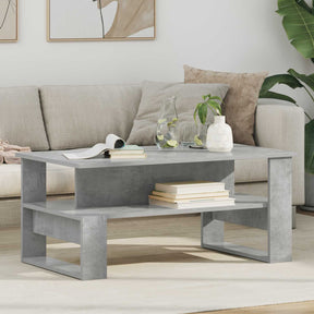 Vidaxl salontafel beton grijs 90 x 50 x 40 cm bewerkt hout