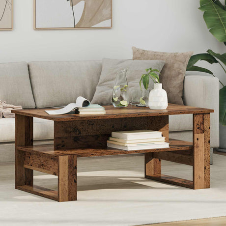 Vidaxl salontafel oudhout 90 x 50 x 40 cm bewerkt hout