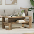 Vidaxl salontafel artisan eiken 90 x 50 x 40 cm bewerkt hout