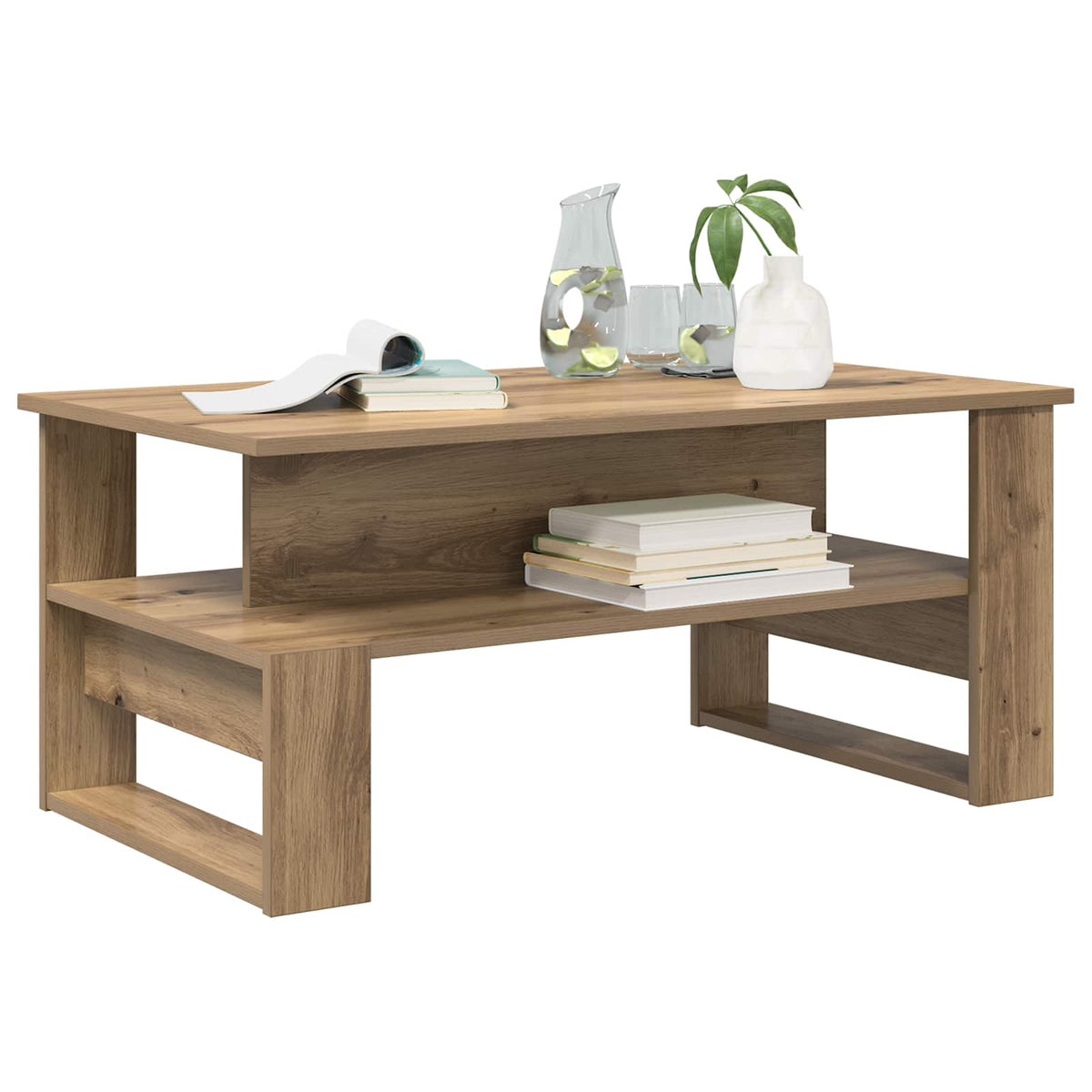 Vidaxl salontafel artisan eiken 90 x 50 x 40 cm bewerkt hout