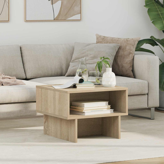 Vidaxl salontafel sonoma eiken 48 x 46 x 35 cm bewerkt hout
