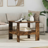 Vidaxl salontafel gerookt eiken 57 x 55 x 45 cm bewerkt hout