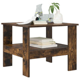 Vidaxl salontafel gerookt eiken 57 x 55 x 45 cm bewerkt hout