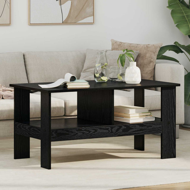 Vidaxl salontafel zwart eiken 90 x 50 x 45 cm bewerkt hout