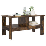 Vidaxl salontafel gerookt eiken 90 x 50 x 45 cm bewerkt hout