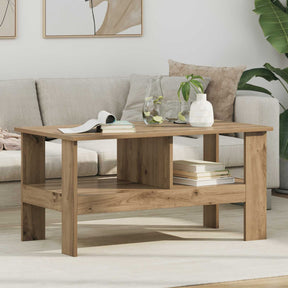 Vidaxl salontafel artisan eiken 90 x 50 x 45 cm bewerkt hout