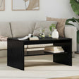 Vidaxl salontafel zwart eiken 80 x 50 x 40 cm bewerkt hout