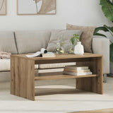 Vidaxl salontafel artisan eiken 80 x 50 x 40 cm bewerkt hout
