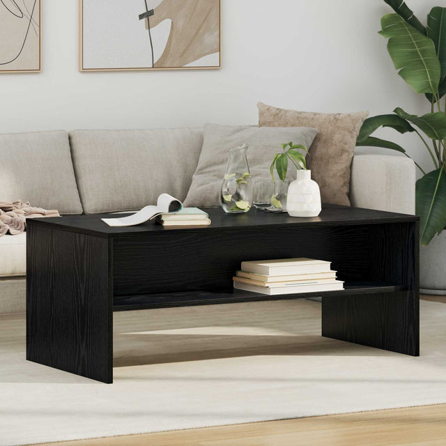 Vidaxl salontafel zwart eiken 100 x 50 x 40 cm bewerkt hout