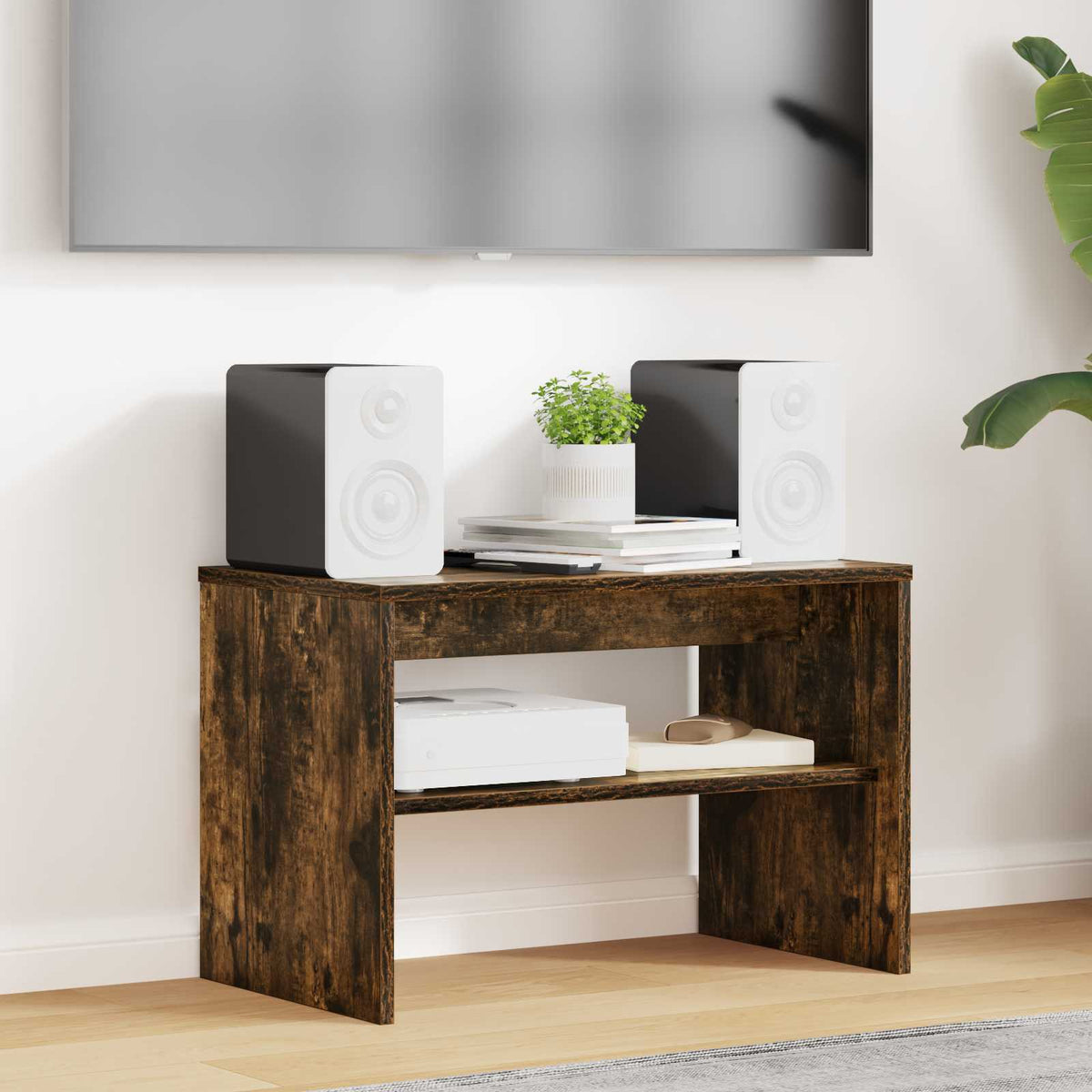 Vidaxl tv-kast 60 x 35 x 40 cm gerookt eiken bewerkt hout
