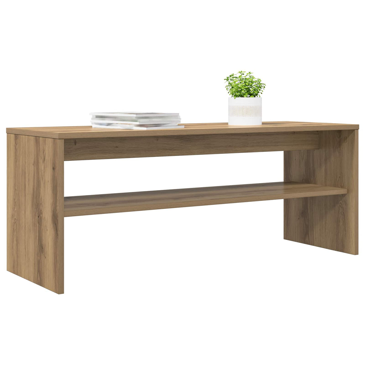 Vidaxl tv-kast 100 x 35 x 40 cm artisan eiken bewerkt hout