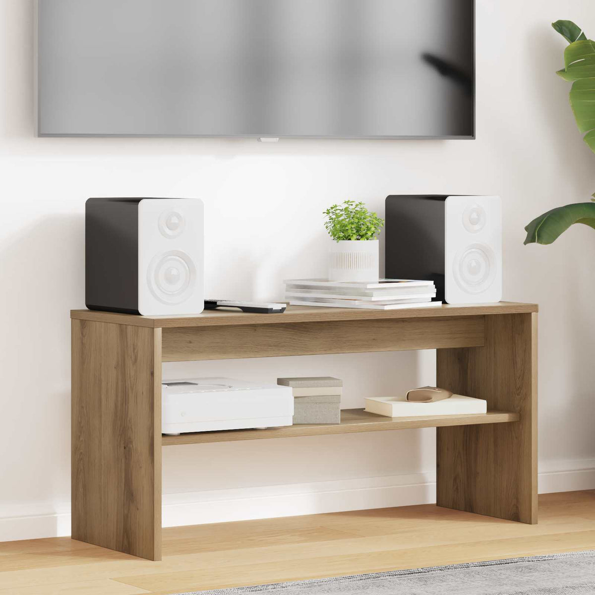 Vidaxl tv-kast 80 x 30 x 40 cm artisan eiken bewerkt hout