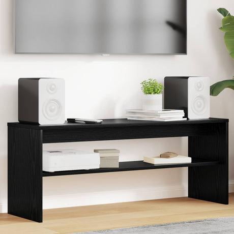 Vidaxl tv-kast 100 x 30 x 40 cm zwart eiken bewerkt hout