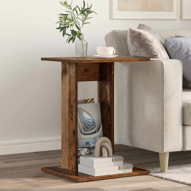 Vidaxl bijzettafel oudhout 45 x 40 x 62,5 cm bewerkt hout