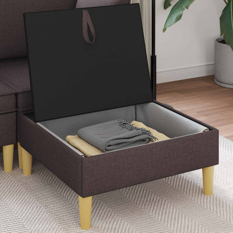 Vidaxl sofa kruk met opslag donkerbruin stof