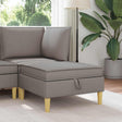 Vidaxl sofa kruk met opslag taupe 70 x 70 x 40 cm stof